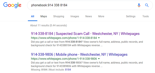 google phone number